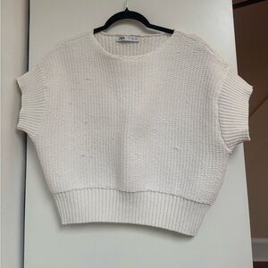 Zara Cream Knit Top